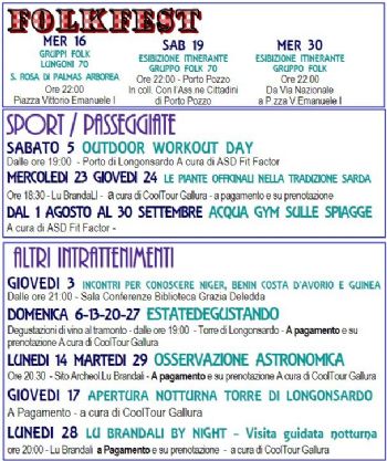 Eventi agosto 2017