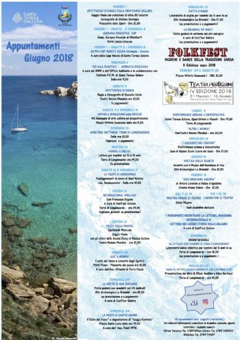 Eventi Giugno 2018 Santa Teresa Gallura