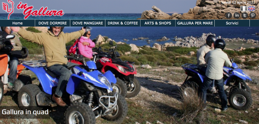 in Gallura in quad con Pier a amici