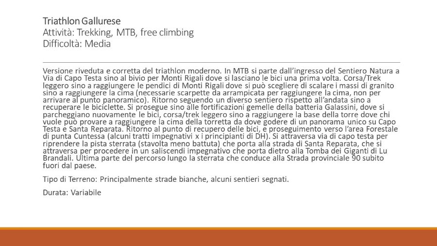 Escursione triathlon