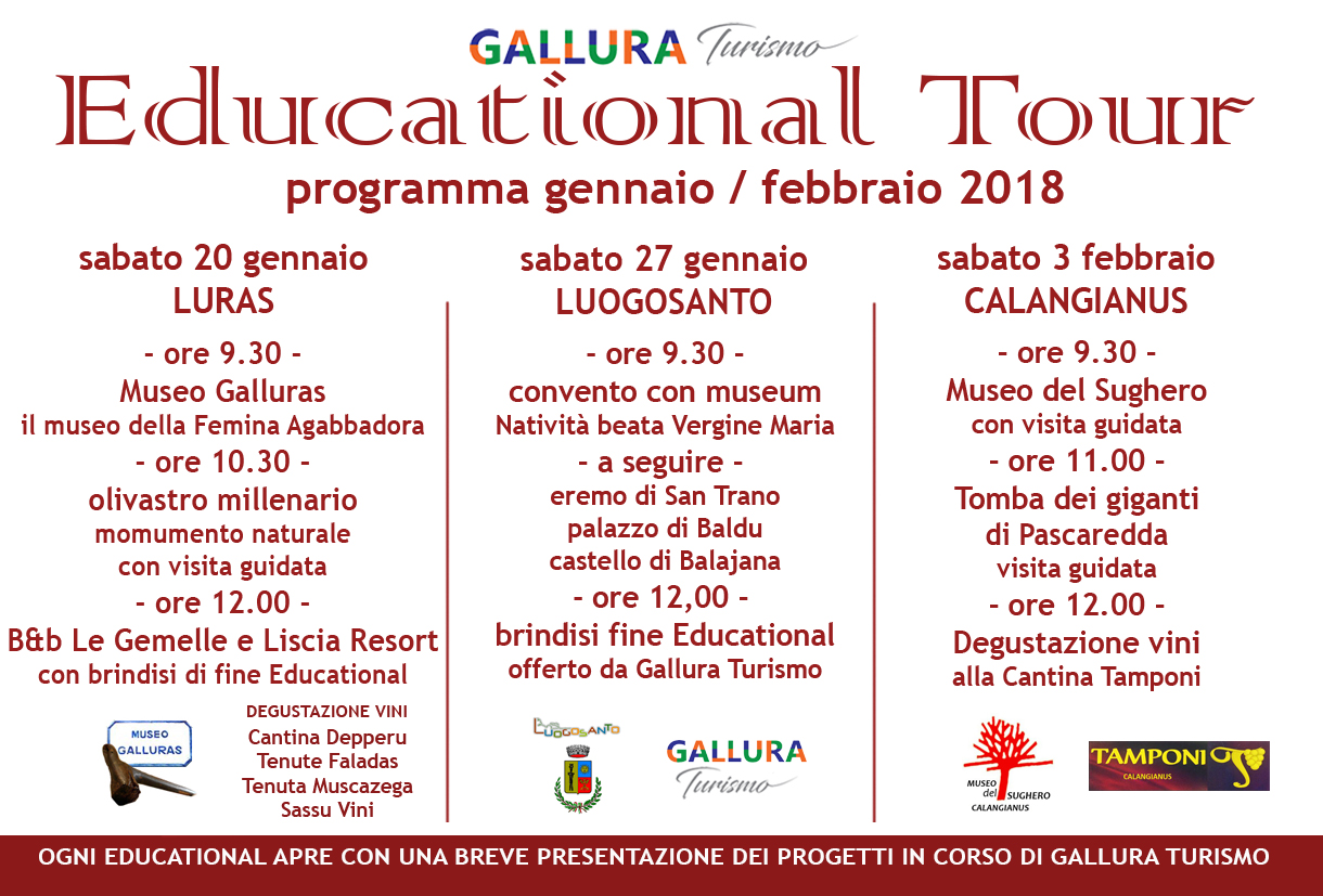 Gallura Turismo Educational Tour vacanze in Gallura eventi in Gallura